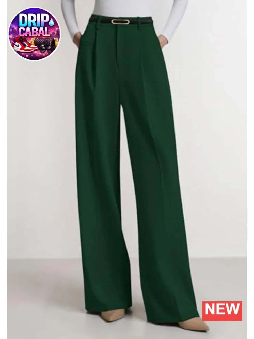 Wide Leg Work Pants High Waisted Palazzo Trousers Office Business Casual